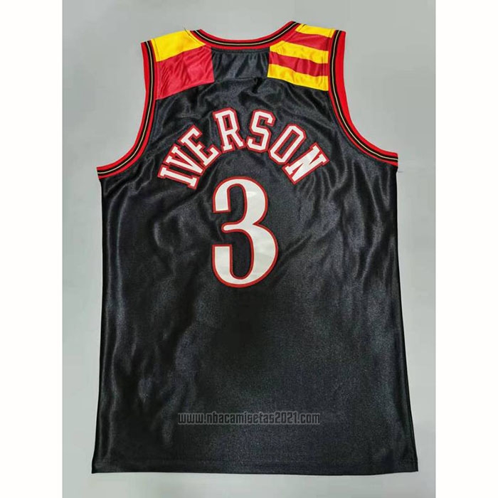Camiseta Philadelphia 76ers Allen Iverson #3 Mitchell & Ness 2006 Negro
